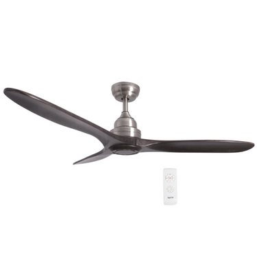 Satin Nickel Finish with Solid Wood Blades ( Walnut ) No Light